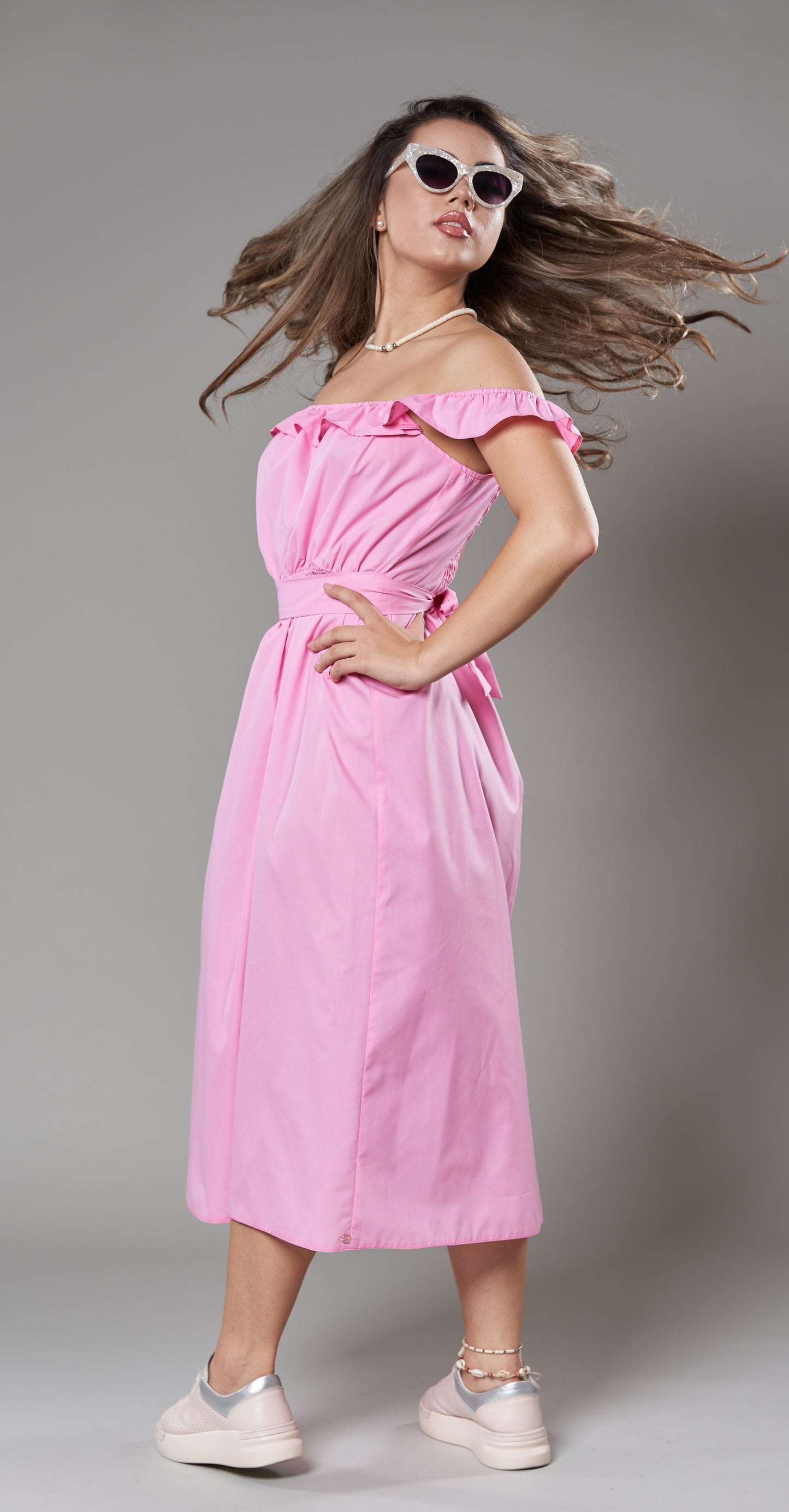 Rochie Din Bumbac Roz